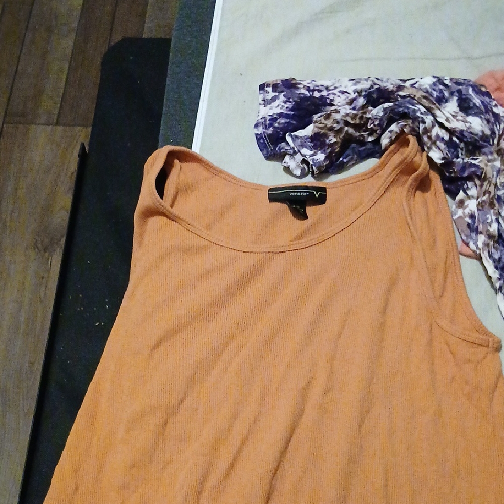 Orange Sleeveless Top
